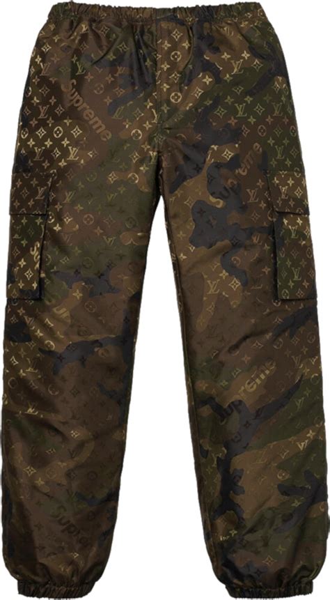 supreme louis vuitton track pants ioffer|louis vuitton track pants camo.